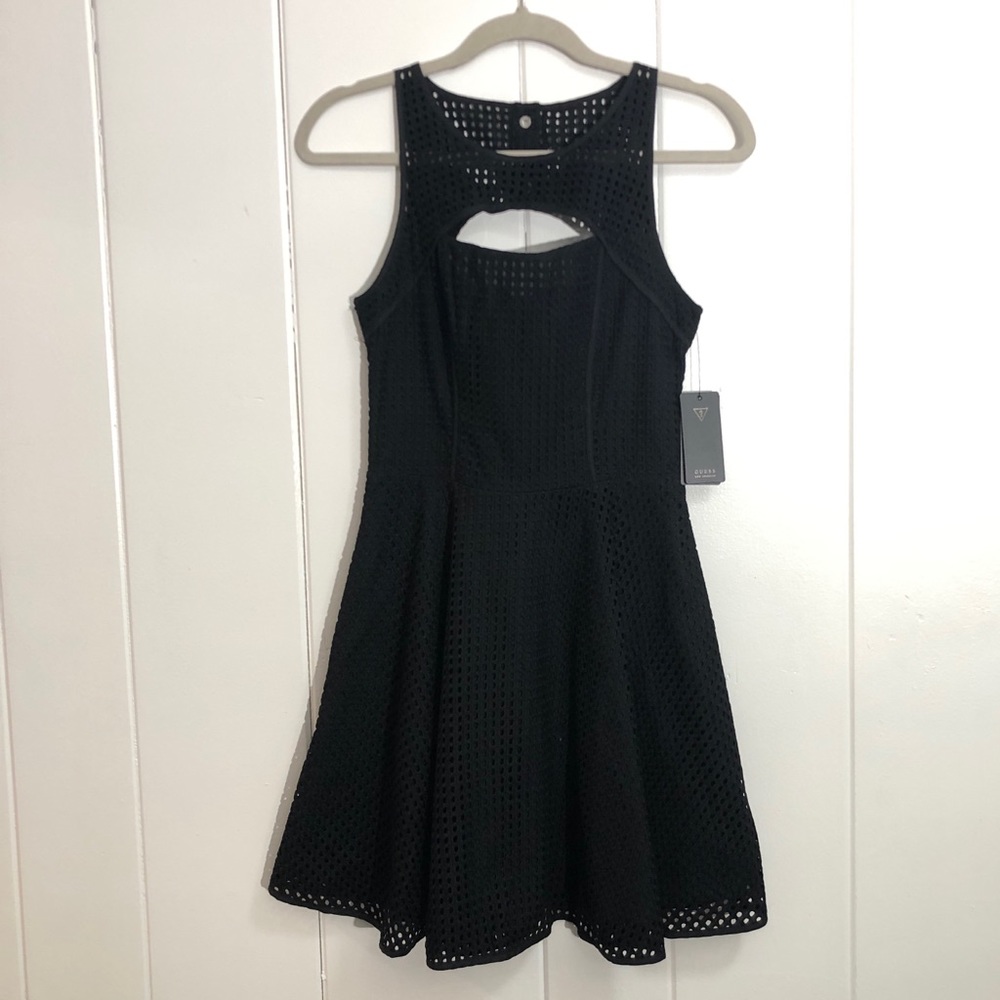 Guess Black Mixed Media Dress